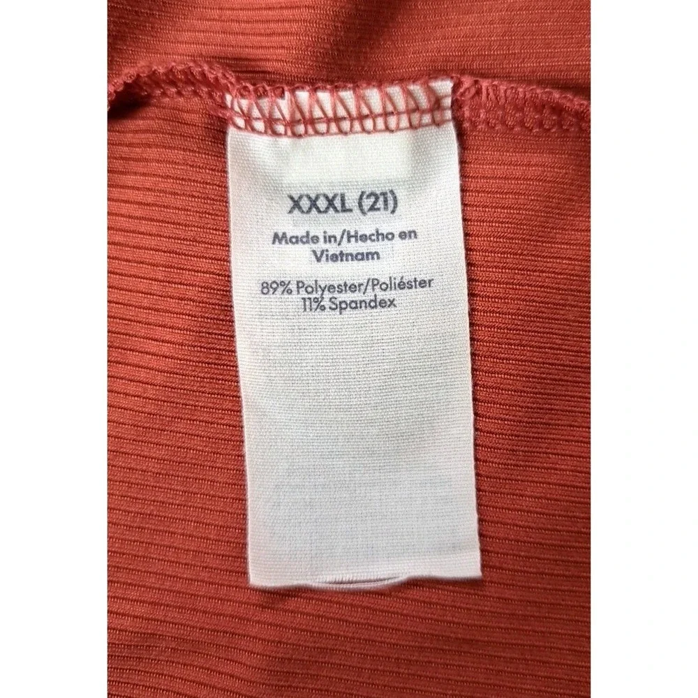 No Boundaries (2)Camisole Tops XXXL Rust/Green Ribbed‎ Stretch Tank Top Layering
